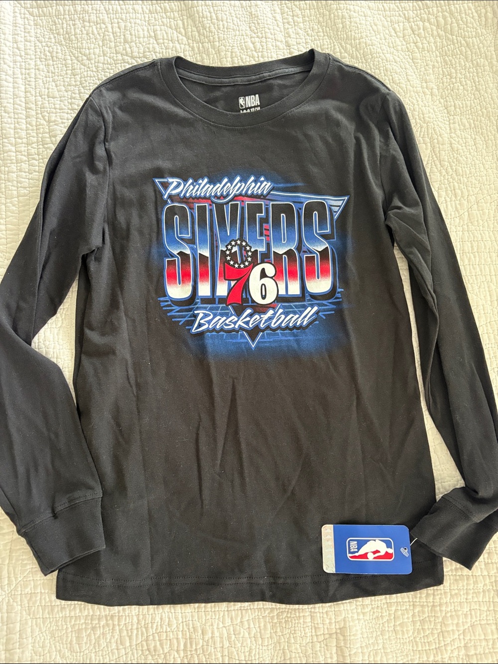NBA Philadelphia 76ers Black Long Sleeve T-Shirt